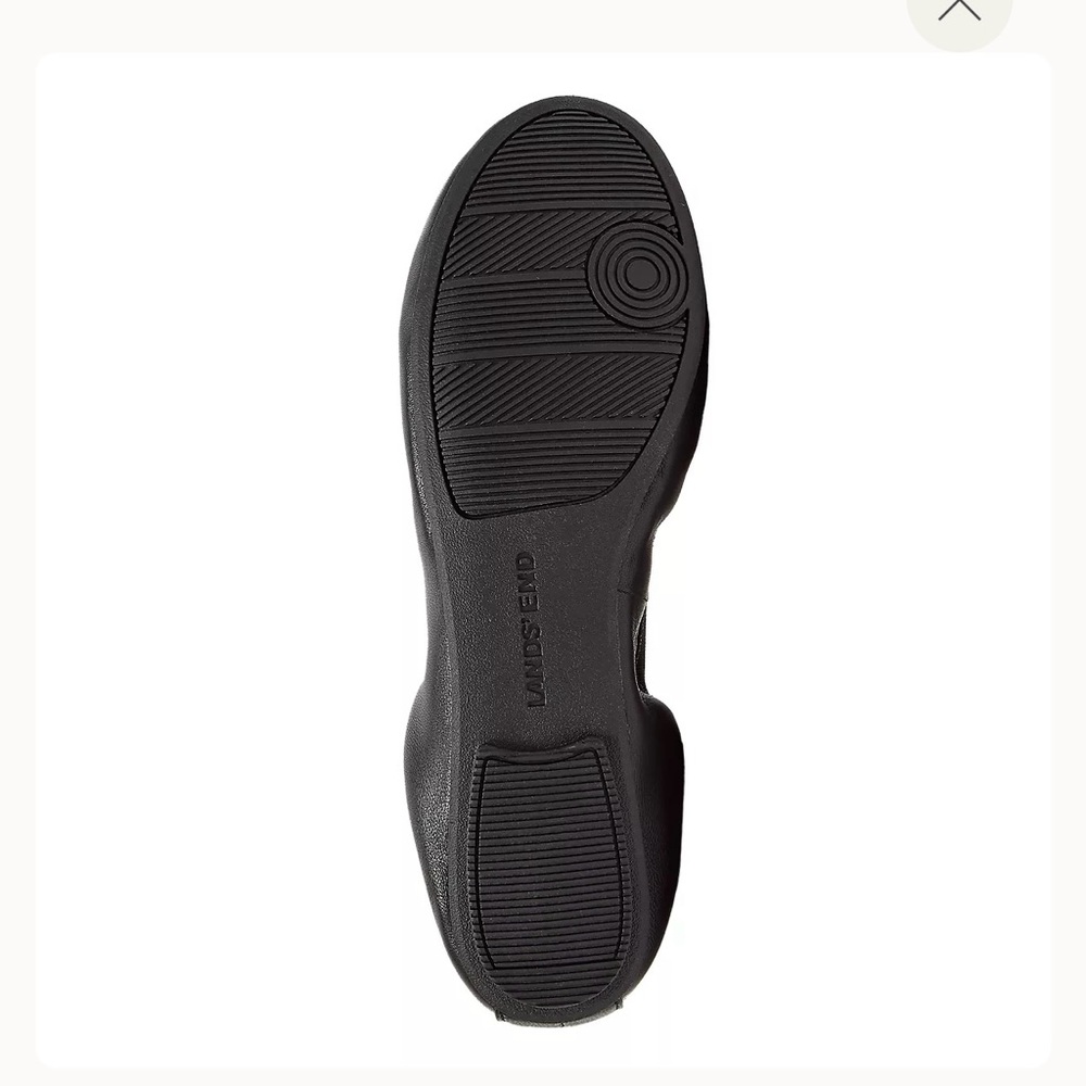 Lands end leather flats  shoes comfort slip on black - Picture 7 of 7
